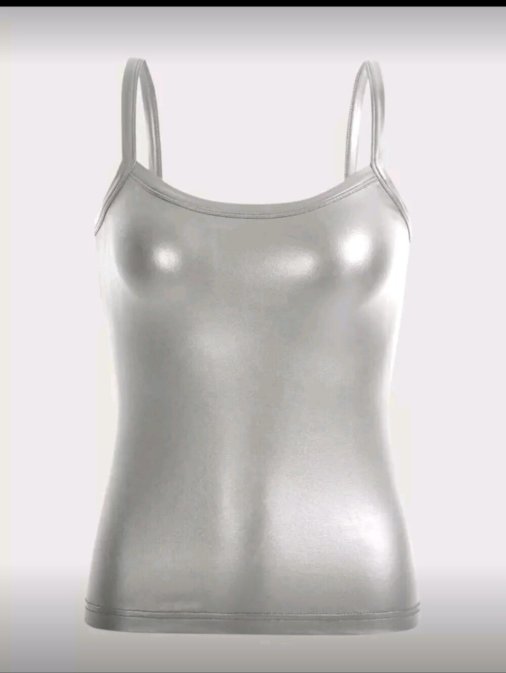 Metallic Silver Tank Top🤍